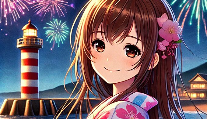 女の子花火大会画像13
